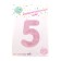Foil ball 40 "number 5", pale pink