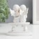 Polystone souvenir "Snow White Angels on a bench with a crystal" 8.5x7.4x5 cm