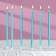 Candles in the cake "Royce", 6 pcs, high, 12.5 cm, sky blue metallic