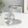 Casket glass with a metal rim "Crystalik" 10x10x17.5 cm