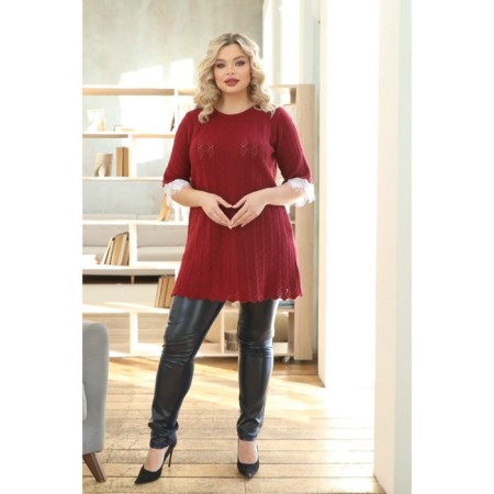 Female dress, size 54, burgundy color-8