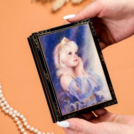 Casket "Princess", 10 × 14 cm, lacquer miniature-2