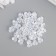 Beads for creativity plastic "Busy Hat" white with silver set of 50 pcs 1x1x0.5 cm