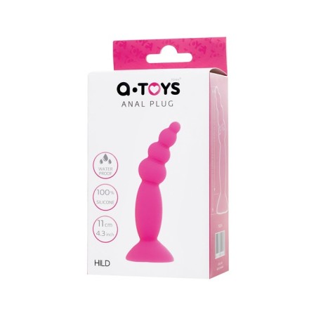 Anal plug A-Toys by Toyfa Hild, silicone, pink color, 11 cm-12
