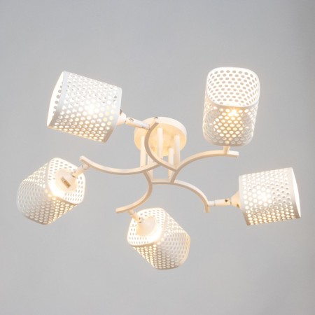 Gwen chandelier 5x60W E27 white 64x25x20cm-1