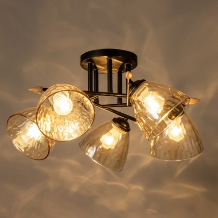 Chandelier "Charlene" 5he27 40w Black 60x60x27 cm Bayerlux-2