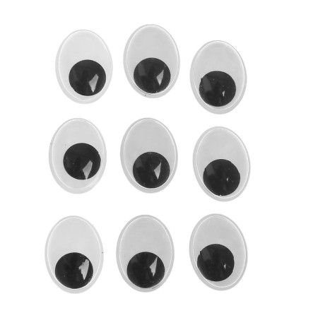 Glue -based eyes, set 84 pcs, size 1 pcs: 1.5 × 2 cm-1