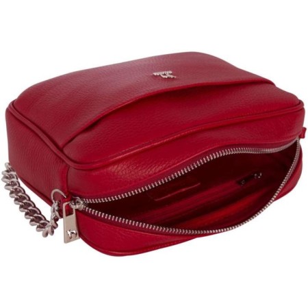 Cross-Body bag with Mumi zipper, external pocket, red color-2
