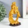 Polystone souvenir "Heart in love" Gold with red 15.5x10.5x6 cm