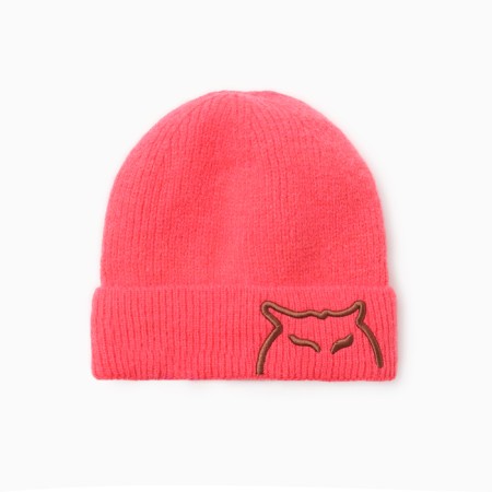 Children's hat minku, pink color, rr 48-50