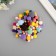 Decor for creativity "Pomponchiki. Bright colors" d = 1-3 cm set 135 pcs