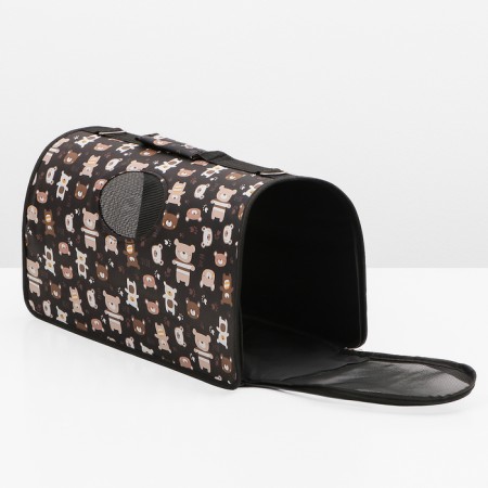Bag - carrying for animals "Bear", black, size L, 53 x 21 x 29 cm-3