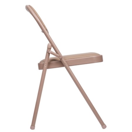 Folding Brabix "Golf Plus CF-003 Comfort", beige frame, leatherette beige-2