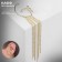 Earring "Kaff" Waterfall, Color Gold
