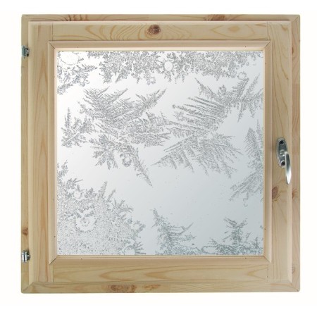 Window 80x80 cm, "frosty patterns", single -chamber double -glazed window, needles
