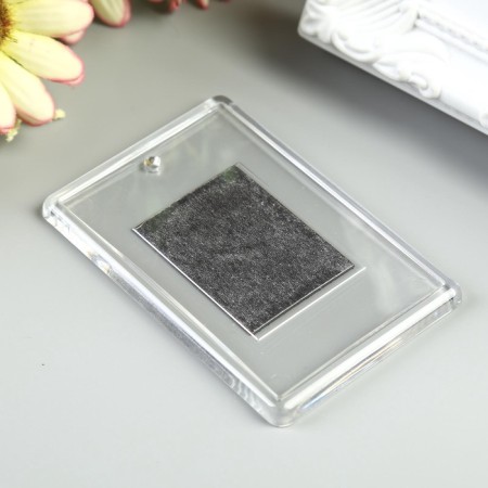 The workpiece of the acrylic magnet 5x7.5 cm is transparent (set 2 parts+package)-2