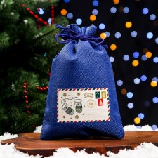 Gift bag with thermonacleka, 16 x 24 cm, blue