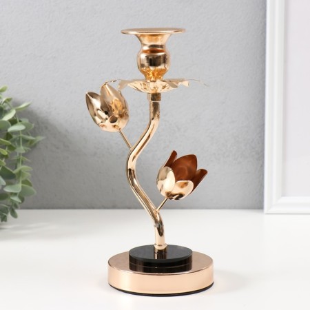 Summary metal, acrylic on 1 candle "Golden Tulips" d = 2-6 cm 10x10x22.5 cm-2