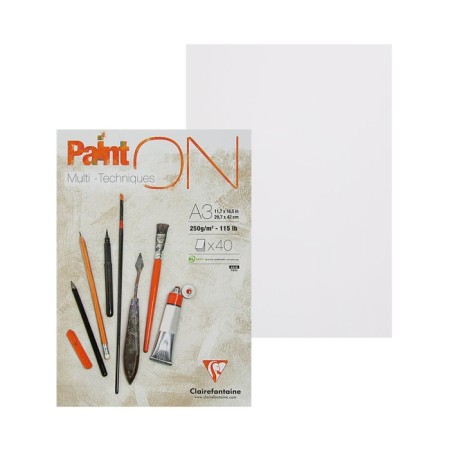 Album for mixed techniques, A3, Clairefontaine 40 sheets, 250 g/m2, gluing