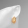Earrings Metal "Chord" drop with a pattern, color gold