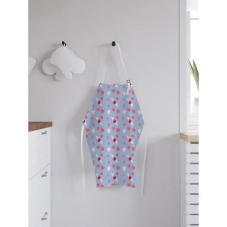 Apron kitchen with a “inspired hearts” photo print, adjustable, size OS-1