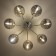 Ceiling chandelier CITILUX “Tommy” CL102170, 66.5x66.5x26 cm, 7x40W, E14, gray color gray