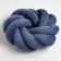 Estel pillow, d = 33cm, blue color, velor
