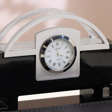 Table set 4V1 with a business card and clock, 34x17x13 cm-4