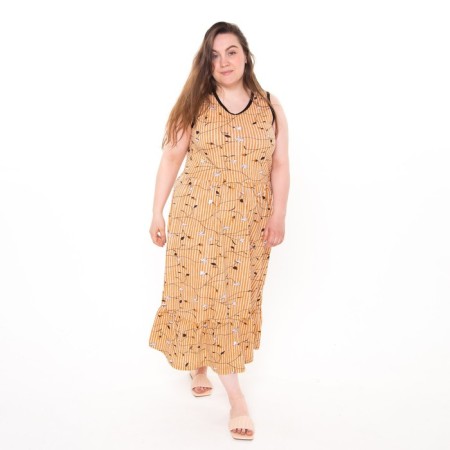Sarafan female, orange color, size 48-2