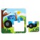 Puzzle on the substrate "Funny Blue Tractor", 4 details