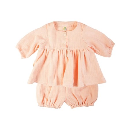 A set of clothes for the summer "Sakura", height 92, beige color-1
