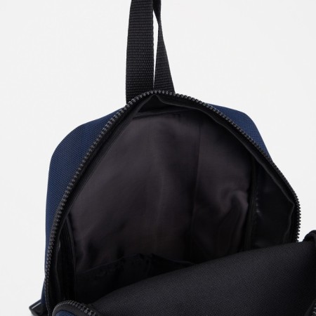 School backpack from textiles on the zipper Textura, 3 pockets, blue color-3