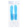 Set of children's silicone spoons, blue color