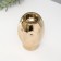 Ceramic Cumber for 1 candle "owl siphu" d = 3.5 gold 9x8.5x12.5 cm