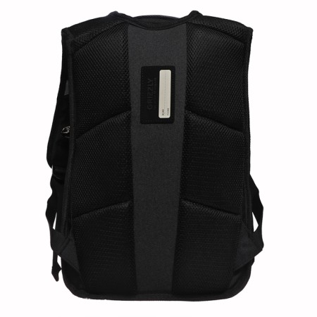 School backpack, 40 x 25 x 22 cm, Grizzly, ergonomic back, laptop department, black-7