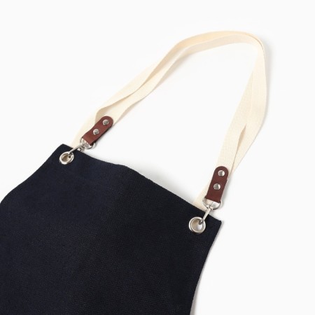 Apron Ethel Minimalist Design 60x70 cm, Dark Color, Lenon 54%, cotton 46% 500 g/m2-1