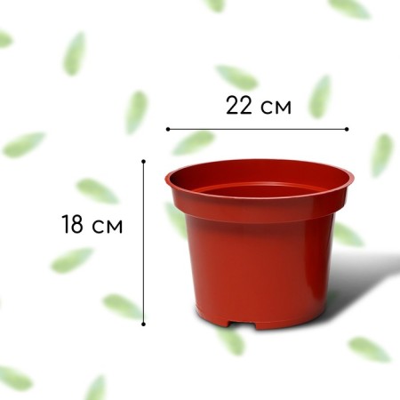 Pot for seedlings, 5 l, d = 22 cm, h = 18 cm, terracotta, Greengo-1