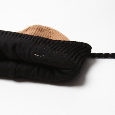 Children's hat minku rr 52-54, beige/black color-1