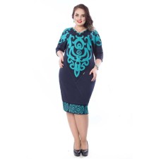 Female dress, size 52, blue, turquoise color