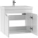 Optima domino cabinet under the Classica 60 sink, gloss, suspended, without a box