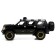 Metal jeep, 1:24, Doors, hood, trunk, inertia, black color open