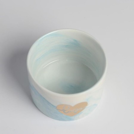 Kashpo ceramic with embossing "Love", 8 x 5.5 cm-2