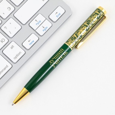 Pen in the gift case "Dear Teacher", metal, blue paste, writing node 1.0 mm-3