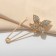 Pin "Butterfly", 5 cm, white color in gold