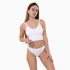 Трусы женские стринги, цвет белый, размер 50