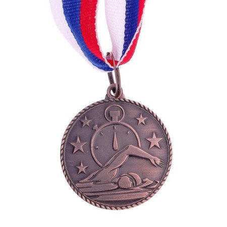 Medal thematic "swimming", bronze, d = 3.5 cm-2