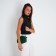 Bag Cross-Bodi with a zipper, green color