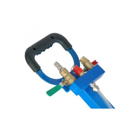 Pneumatic jack AE & T T08103A, 3 t, 3-secto, with a pen, 135-420 mm, support 102 mm-3