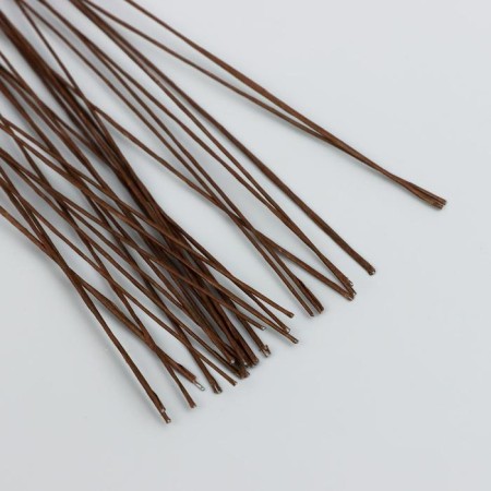 Wire for creativity "Florico" 0.55 mm, 30 pcs, 40 cm, in paper braid, brown-1