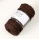 Knitting cord 100% polyester, width 5 mm 100m (chocolate)